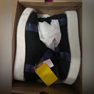 Brandblack Black and Navy High-Top Sneakers